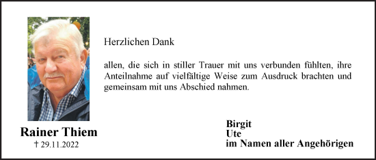 Anzeige von Rainer Thiem von MGO