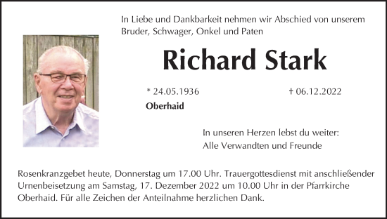 Anzeige von Richard Stark von MGO
