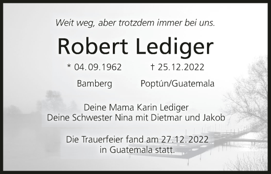 Anzeige von Robert Lediger von MGO