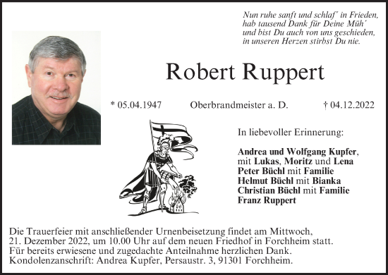 Anzeige von Robert Ruppert von MGO