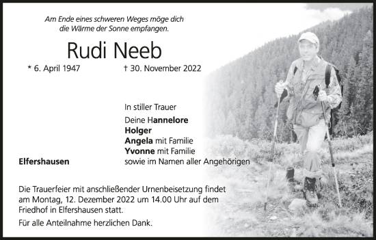 Anzeige von Rudi Neeb von MGO
