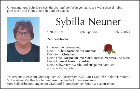 Anzeige von Sybilla Neuner von MGO