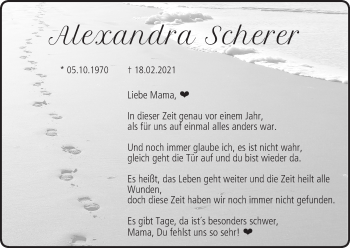 Anzeige von Alexandra Scherer von MGO