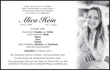Anzeige von Alica Hein von MGO