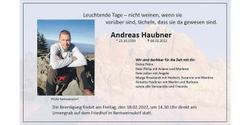 Anzeige von Andreas Haubner von MGO