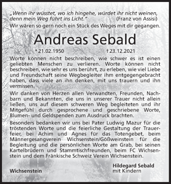 Anzeige von Andreas Sebald von MGO