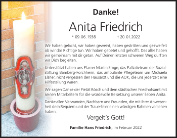 Anzeige von Anita Friedrich von MGO