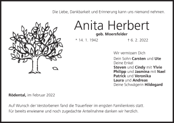 Anzeige von Anita Herbert von MGO