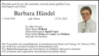 Anzeige von Barbara Händel von MGO