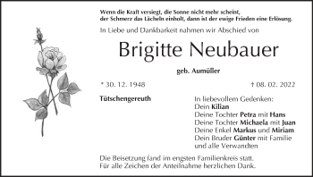 Anzeige von Brigitte Neubauer von MGO
