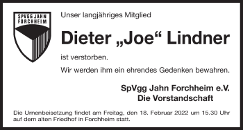 Anzeige von Dieter Lindner von MGO