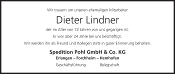 Anzeige von Dieter Lindner von MGO