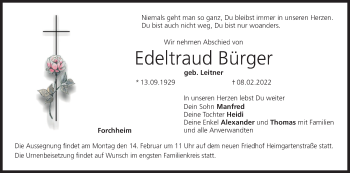 Anzeige von Edeltraud Bürger von MGO