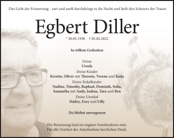 Anzeige von Egbert Diller von MGO