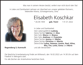 Anzeige von Elisabeth Koschkar von MGO