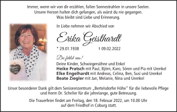 Anzeige von Erika Geisthardt von MGO