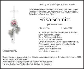 Anzeige von Erika Schmitt von MGO