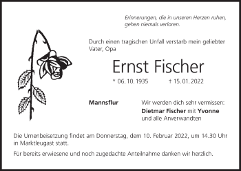 Anzeige von Ernst Fischer von MGO