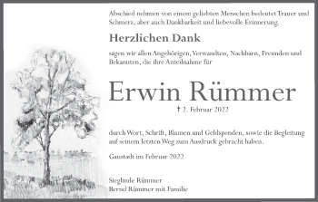 Anzeige von Erwin Rümmer von MGO