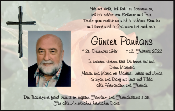 Anzeige von Günter Panhans von MGO