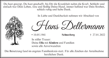 Anzeige von Hans Dellermann von MGO