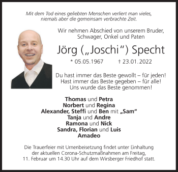 Anzeige von Jörg Specht von MGO