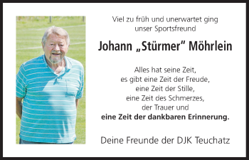 Anzeige von Johann Möhrlein von MGO