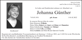 Anzeige von Johanna Günther von MGO