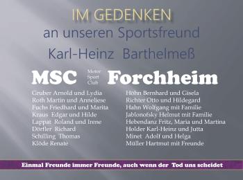 Anzeige von Karl-Heinz Barthelmeß von MGO