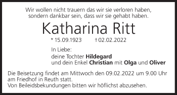 Anzeige von Katharina Ritt von MGO