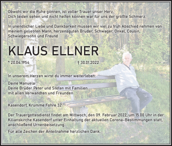 Anzeige von Klaus Ellner von MGO