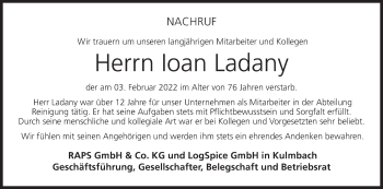Anzeige von loan Ladany von MGO