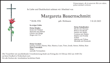 Anzeige von Margareta Bauernschmitt von MGO