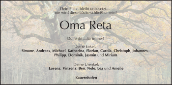 Anzeige von Margareta Schirner von MGO