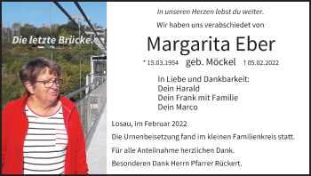 Anzeige von Margarita Eber von MGO