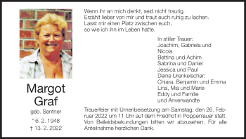 Anzeige von Margot Graf von MGO