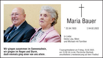 Anzeige von Maria Bauer von MGO