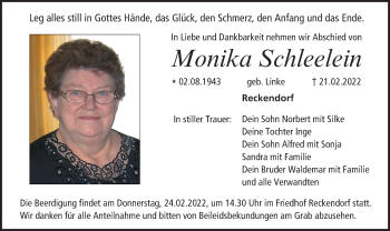 Anzeige von Monika Schleelein von MGO