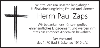 Anzeige von Paul Zaps von MGO