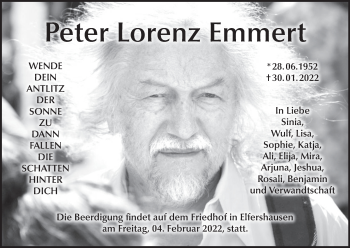 Anzeige von Peter Lorenz Emmert von MGO