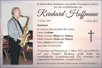 Anzeige von Reinhard Hoffmann von MGO