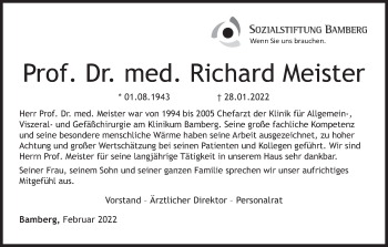 Anzeige von Richard Meister von MGO