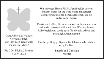 Anzeige von Richard Meister von MGO