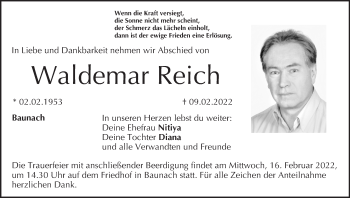 Anzeige von Waldemar Reich von MGO