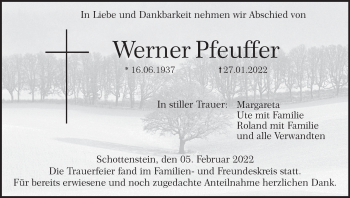 Anzeige von Werner Pfeuffer von MGO