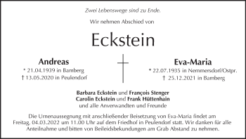 Anzeige von Andreas Eckstein von MGO
