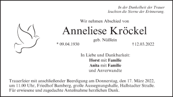 Anzeige von Anneliese Kröckel von MGO