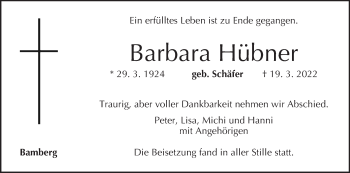 Anzeige von Barbara Hübner von MGO
