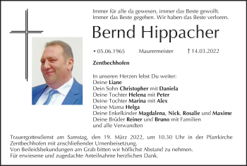 Anzeige von Bernd Hippacher von MGO