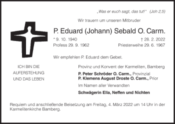Anzeige von Eduard  Sebald von MGO